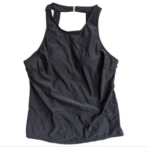 Black Women's High Neck Swim Tank - Brand Unspecified